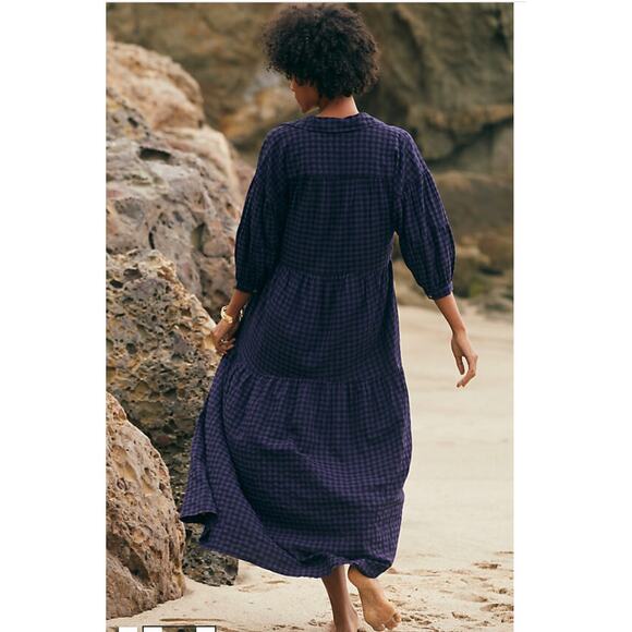 Anthropologie The Carolita Printed Tiered Shirt Dress Size XL - Picture 4 of 13